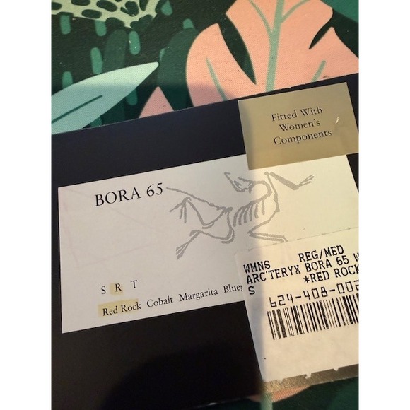 Arc Teryx Bora 65 Red Rock Women's components sz R M Backpack Hiking 69L - Picture 8 of 9